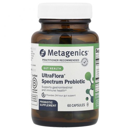 Metagenics, UltraFlora® Spectrum, пробиотик, 60 капсул