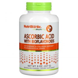 NutriBiotic, Кристаллический порошок аскорбиновой кислоты с биофлавоноидами, 8 унций (227 г)