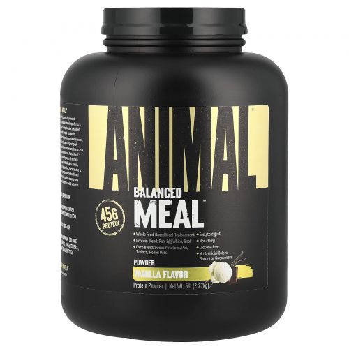 Animal, Протеиновый порошок Balanced Meal ™, ваниль, 2,27 кг (5 фунтов)