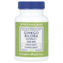 The Vitamin Shoppe, Экстракт гинкго билоба, двойная сила действия, 240 мг, 60 растительных капсул