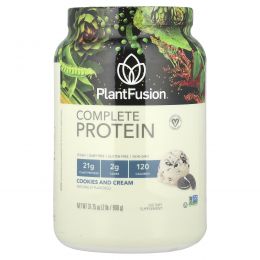 PlantFusion, Полностью растительный протеин, со вкусом крема и печенья, 2 фунта (908 г)