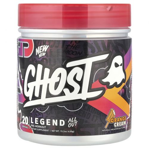 Ghost, Legend® All Out, предтренировочный комплекс, апельсиновый крем, 430 г (15,2 унции)