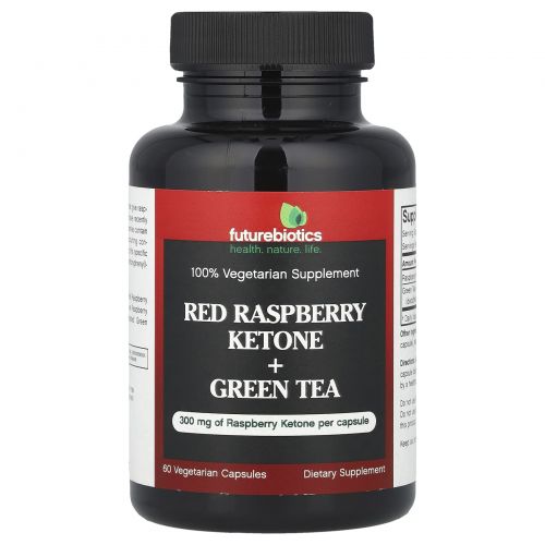 FutureBiotics, Red Raspberry Ketone + Green Tea, 60 Vegetarian Capsules