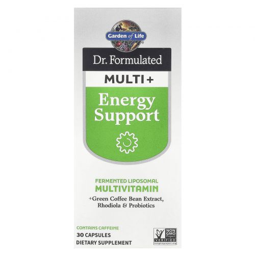 Garden of Life, Компания Dr. Formated Multi +, Energy Support, 30 капсул