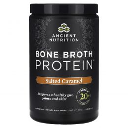 Dr. Axe / Ancient Nutrition, Bone Broth Protein, Salted Caramel, 17.8 oz (540 g)