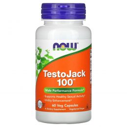 NOW Foods, TestoJack 100, 60 вегетарианских капсул