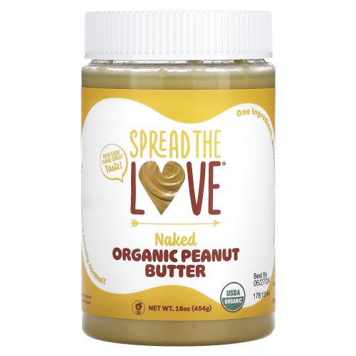 Spread The Love, Organic Peanut Butter, Naked, 16 oz ( 454 g)