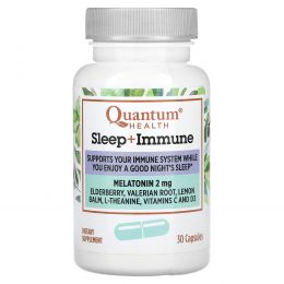 Quantum Health, Мелатонин, для сна и иммунитета, 30 капсул