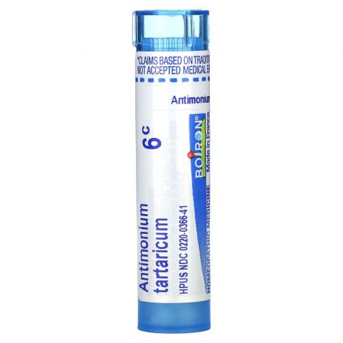 Boiron, Single Remedies, Антимониум тартарикум, 6C, прибл. 80 гранул
