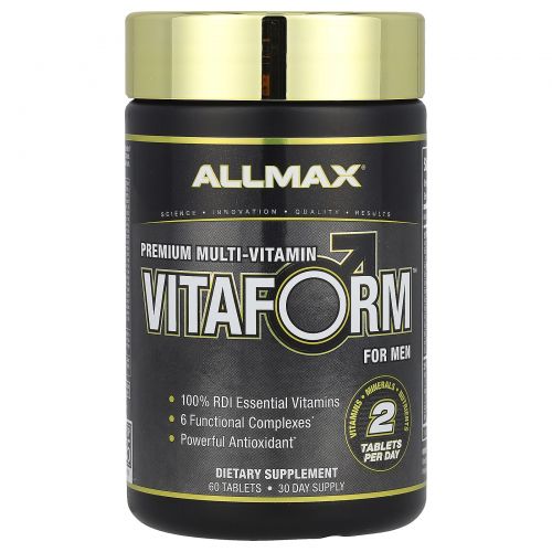 ALLMAX Nutrition, Vitaform, Complete Men’s Multi-Vitamin & Minerals, 60 Tablets