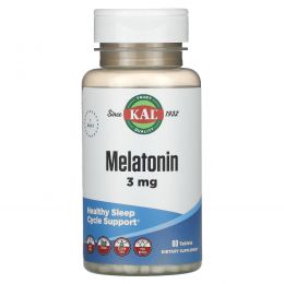 KAL, Melatonin, 3 mg, 60 Tablets