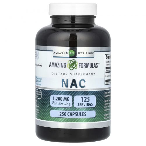 Amazing Nutrition, NAC, 600 мг, 250 капсул