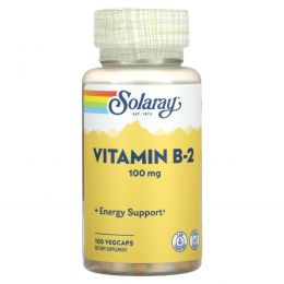 Solaray, Витамин B2, 100 мг, 100 VEGCAPS