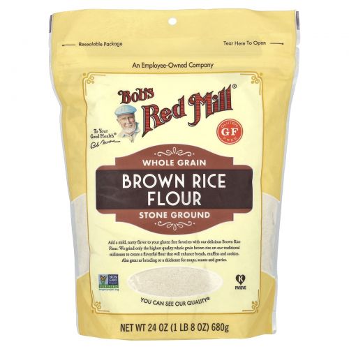 Bob's Red Mill, Brown Rice Flour, Whole Grain, 24 oz (680 g)