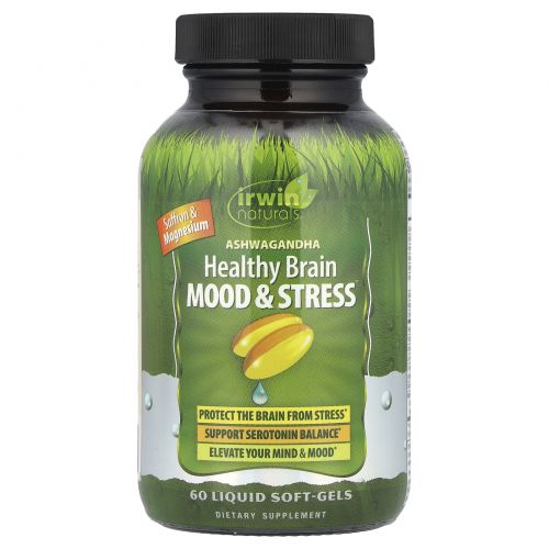Irwin Naturals, Ashwagandha Healthy Brain Mood & Stress, 60 мягких таблеток