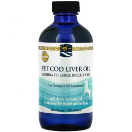 Nordic Naturals, Pet Cod Liver Oil, Medium to Large Breed Dogs, 8 fl oz (237 ml)
