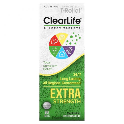 MediNatura, Clear Life Allergy Tablets, Extra Strength, 60 Tablets