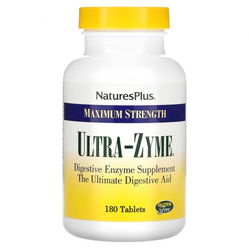 Nature's Plus, Максимальная сила Ultra-Zyme, 180 таблеток