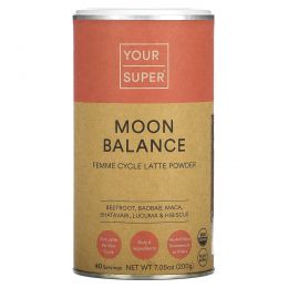Your Super, Moon Balance, Femme Cycle Latte Powder, 7.05 oz (200 g)