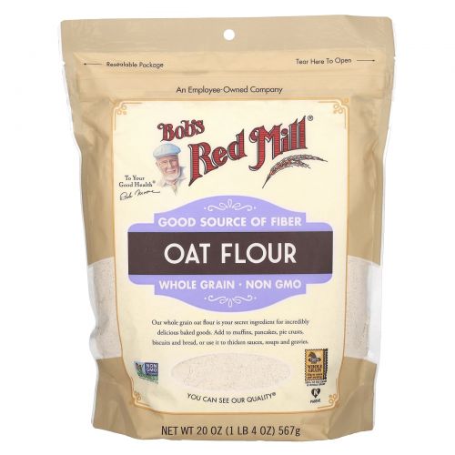 Bob's Red Mill, Oat Flour, Whole Grain, 20 oz (567 g)