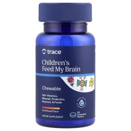 Trace Minerals Research, FMB Feed My Brain, For Children, Fruit Punch Flavor, 60 Chewable Wafers