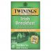 Twinings, "Ирландский завтрак", 100% чистый черный чай, декофеинизированный, 20 чайных пакетиков по 1,41 унции (40 г)