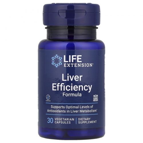 Life Extension, Liver Efficiency Formula, 30 растительных капсул