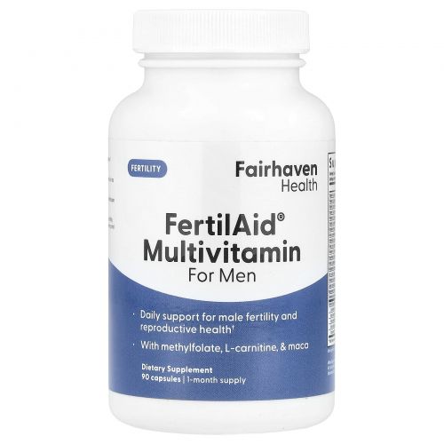 Fairhaven Health, FertilAid для мужчин, 90 Растительные капсулы
