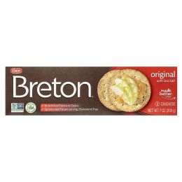 Breton Original Crackers, Крекер, оригинальный с морской солью, 200 г (7 унций)