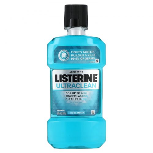 Listerine, UltraClean, антисептик, холодная мята, 500 мл (1,05 пункта)