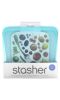 Stasher, Reusable Silicone Food Bag, Sandwich Size Medium, Aqua, 15 fl oz (450 ml)