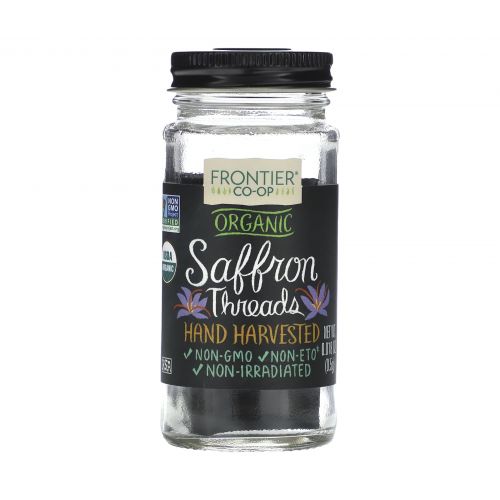 Frontier Co-op, Органические шафрановые нити, 0,018 унции (0,5 г)