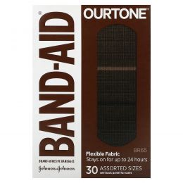 Band Aid, лейкопластыри, Наштон, гибкая ткань, BR65, 30 разных размеров