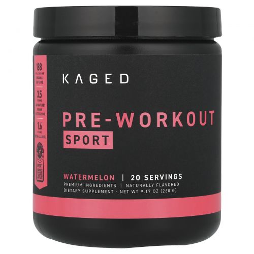 Kaged, PRE-KAGED Sport, перед тренировкой, арбуз, 264 г (9,31 унции)