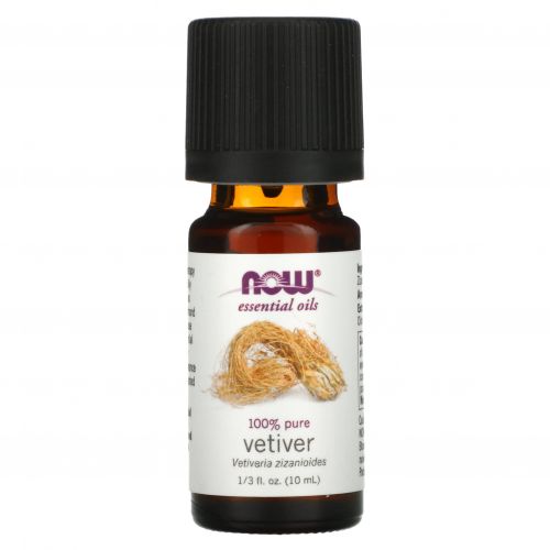 Now Foods, Essential Oils, 100% Pure Vetiver, 1/3 fl oz (10 ml)