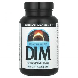 Source Naturals, Дииндолилметан (ДИМ), 100 мг, 120 Таблеток