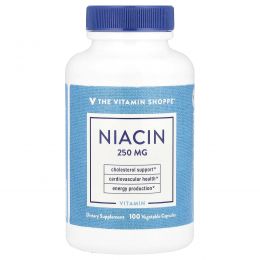 The Vitamin Shoppe, Ниацин, 250 мг, 100 растительных капсул