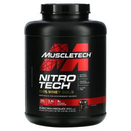 Muscletech, Nitro Tech, 100% Whey Gold, двойное содержание шоколада, 5,53 фунта (2,51 кг)