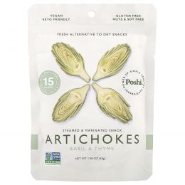 Poshi, артишоки, с базиликом и чабрецом, 45 г (1,58 унции)