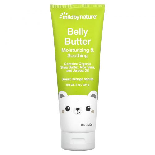 Mild By Nature, масло для живота, ваниль и апельсин, 227 г (8 унций)