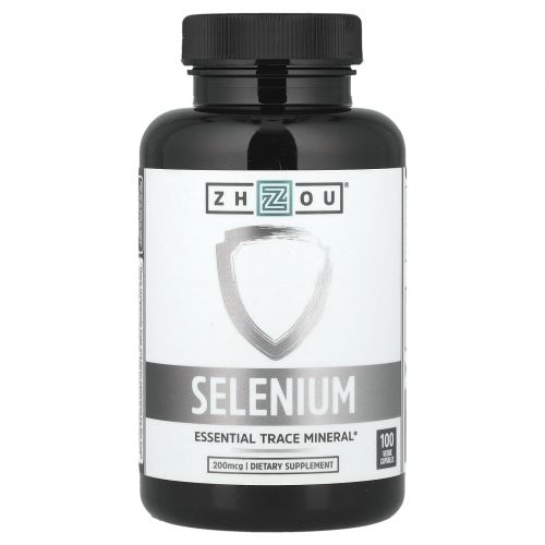 Zhou Nutrition, Selenium, Essential Trace Mineral, 200 mcg, 100 Veggie Capsules
