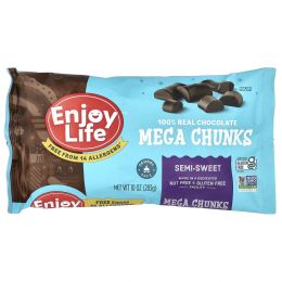 Enjoy Life Foods, Mega Chunks, Полусладкий шоколад, 10 унций (283 г)