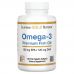 California Gold Nutrition, омега-3, рыбий жир премиального качества, 180 мг ЭПК / 120 мг ДГК, 100 капсул из рыбьего желатина