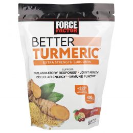 Force Factor, Better Turmeric, куркумин повышенной силы действия, фруктовый всплеск, 60 жевательных таблеток