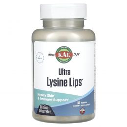 KAL, Ultra Lysine Lips, 60 Tablets