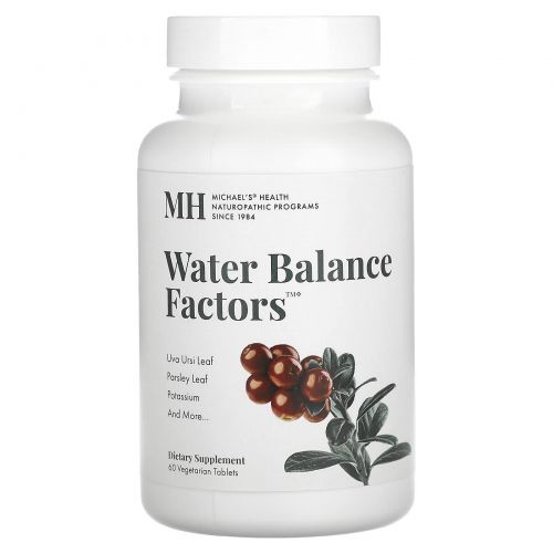 Michael's Naturopathic, Water Balance Factors,  60 Vegetarian Tablets
