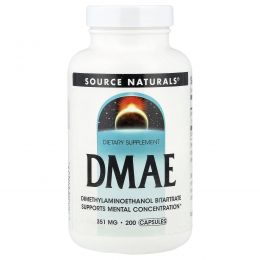 Source Naturals, DMAE, 351 мг, 200 капсул