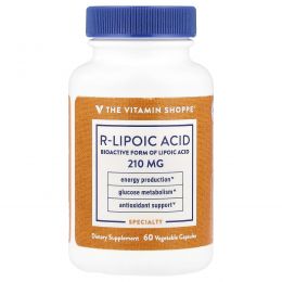 The Vitamin Shoppe, R-липоевая кислота, 60 растительных капсул