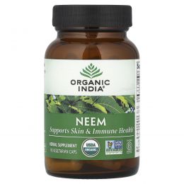 Organic India, Ним, очиститель крови, 90 капсул растительного происхождения