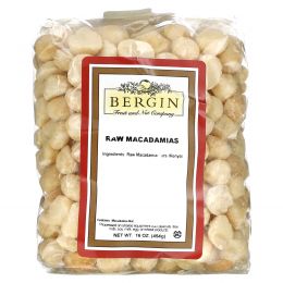 Bergin Fruit and Nut Company, сырые орехи макадамия, 454 г (16 унций)